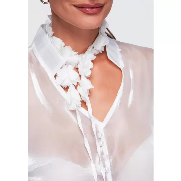  Dámska blúzka OMBRE OW-TS-E0086 WHITE 