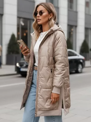 Dámska bunda DSTREET TY5810 BÉŽOVÁ