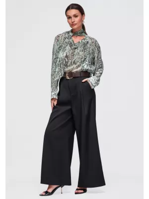 Dámske nohavice OMBRE OW-PA-E0019 BLACK