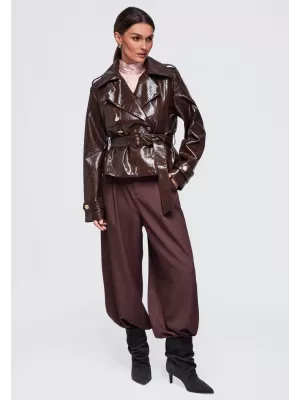 Dámska bunda OMBRE OW-JAFL-0144 BROWN