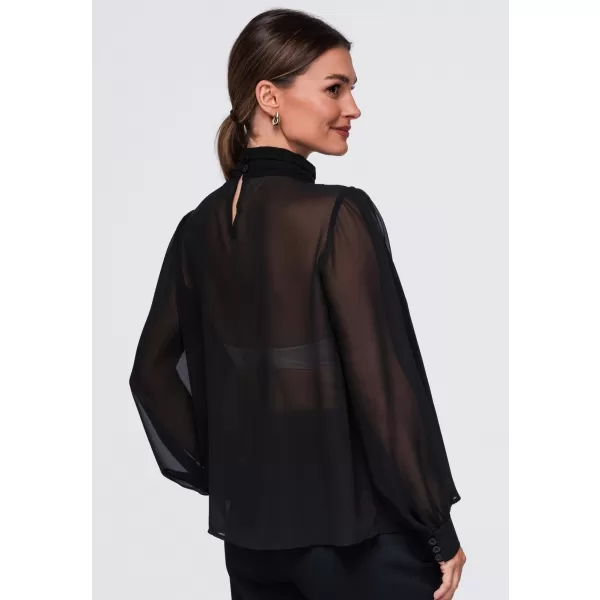 Dámska blúzka OMBRE OW-TS-E0085 BLACK 