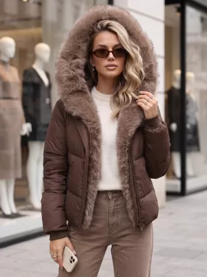Dámska bunda DSTREET TY6104 HNEDÁ