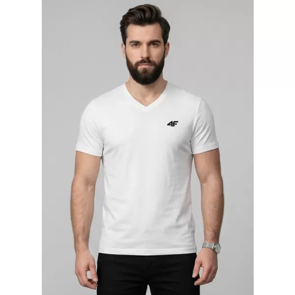  Pánske tričko 4F WMM00TTSHM3339 WHITE 