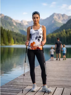 Dámske funkčné tielko premium ALTISPORT VOJ/ALW117TIL01 ČIERNA-ORANŽOVÁ