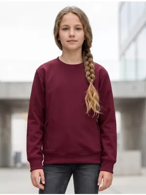 Detská mikina MALFINI CREW 427 GARNET