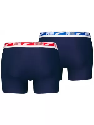 Pánske boxerky PUMA MEN EVERYDAY MULTI LOGO BOXER 2P 93832503 NAVY COMBO