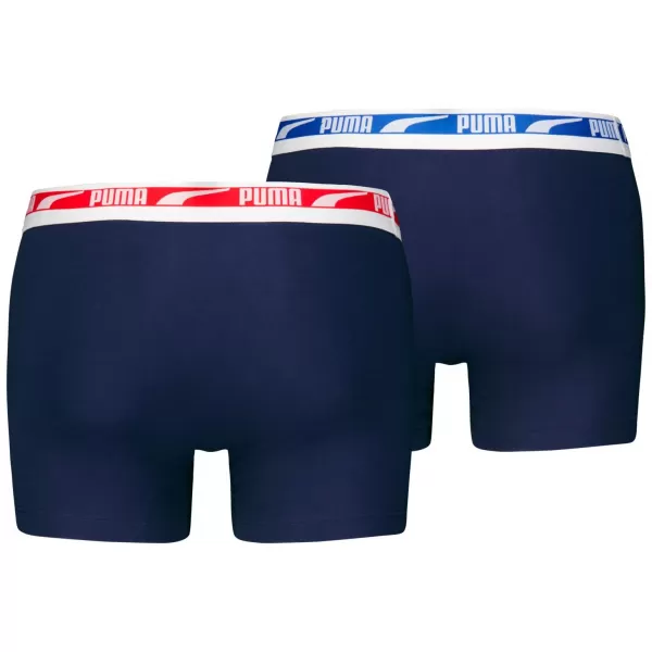  Pánske boxerky PUMA MEN EVERYDAY MULTI LOGO BOXER 2P 93832503 NAVY COMBO 