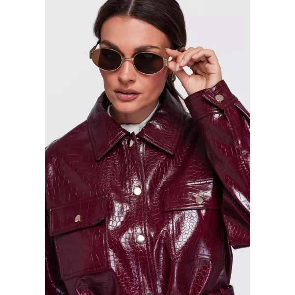  Dámska bunda OMBRE OW-JAFL-0141 BURGUNDY 