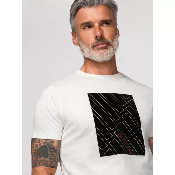  Pánske tričko OMBRE OM-TSPT-0259 WHITE 