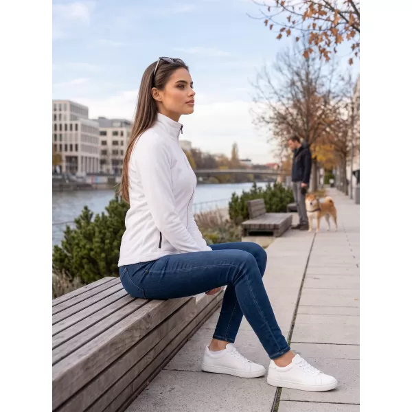  Dámska fleece mikina ALTISPORT ALW002852 BIELA 