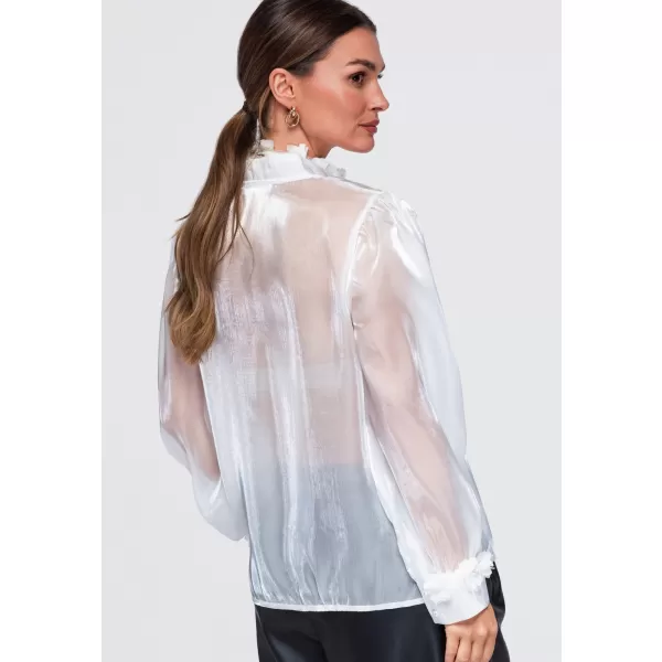  Dámska blúzka OMBRE OW-TS-E0086 WHITE 