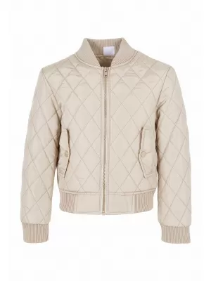 Dievčenská prešívaná bunda URBAN CLASSICS UCK806-02903 WHITE SAND