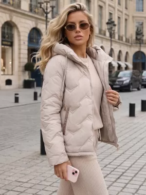 Dámska bunda DSTREET TY5945 BÉŽOVÁ