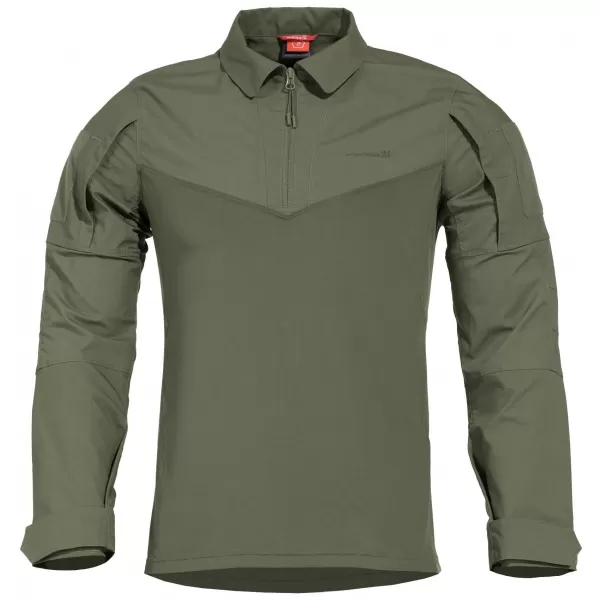  Pánske tričko s dlhým rukávom PENTAGON RANGER SHIRT K02013 CAMO GREEN 