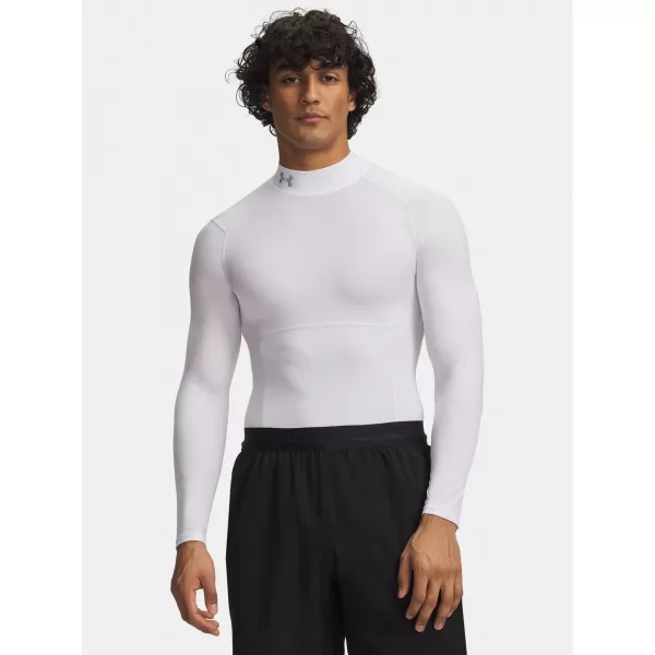  Pánske tričko UNDER ARMOUR UA HG ELITE COMP MOCK LS 6015385-100 BIELA 