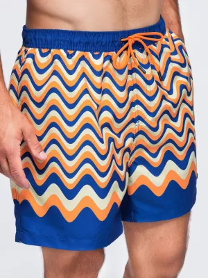 Pánske kraťasy OMBRE OM-SRSS-0221 ORANGE AND BLUE
