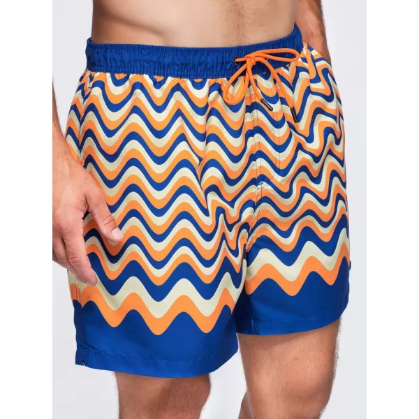  Pánske kraťasy OMBRE OM-SRSS-0221 ORANGE AND BLUE 