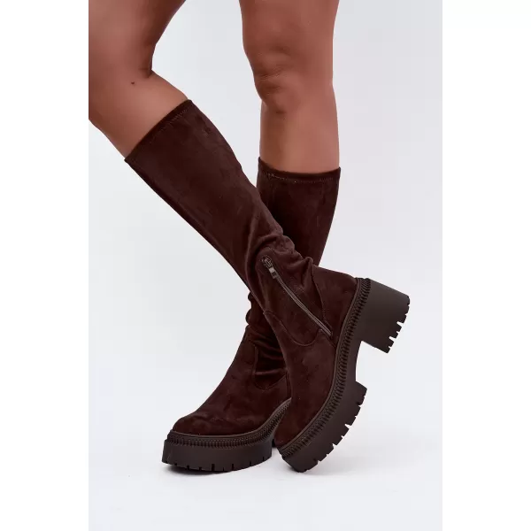  Dámske čižmy BOTO 9671A-1 BROWN 