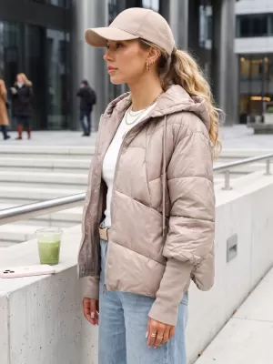Dámska bunda DSTREET TY5764 KARAMELOVÁ