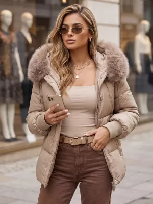 Dámska bunda DSTREET TY6005 KARAMELOVÁ