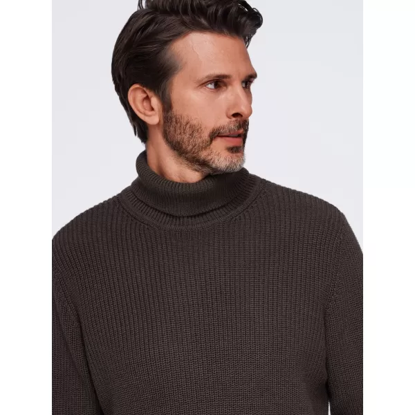  Pánsky rolák OMBRE OM-SWTN-0189 DARK BROWN 