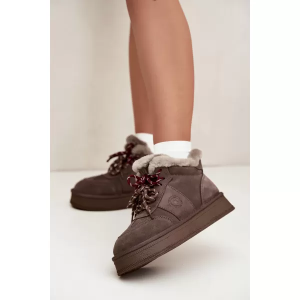  Dámske snehule BIG STAR SHOES UU274313 BROWN/BEIGE 