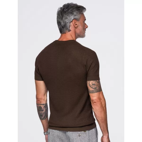  Pánske tričko OMBRE OM-TSCT-0303 BROWN 