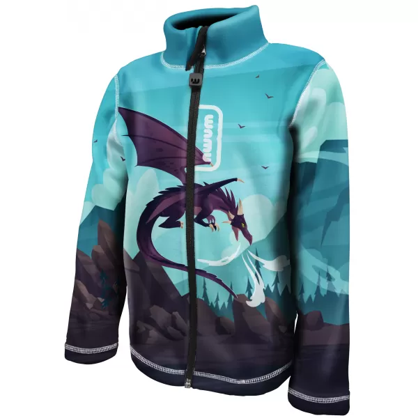  Detská fleecová mikina WAMU DRAGON FANTASY MODRÁ 