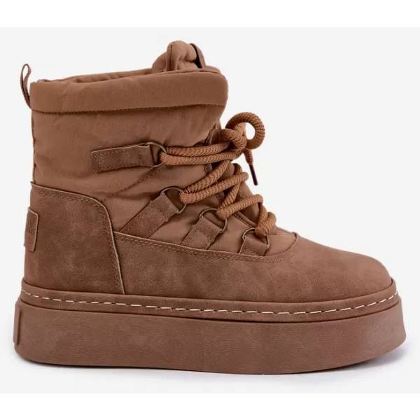  Dámske snehule BIG STAR SHOES UU274190 BROWN/BEIGE 