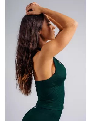Halter top so vstavanou podprsenkou NEBBIA PRIMAL 863 DARK GREEN