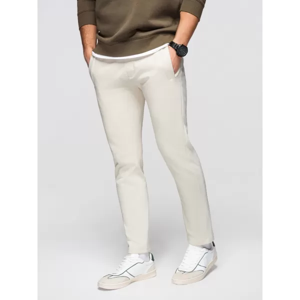  Pánske tepláky OMBRE OM-PABS-0304 CREAM 