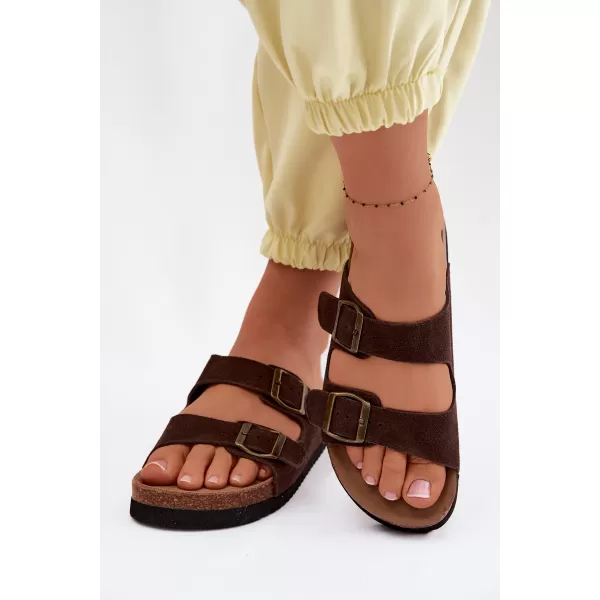  Dámske šľapky BOTO 2832 BROWN 