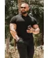 Pánske tričká NEBBIA MIKE MUSCLE FIT POLO 157 BLACK