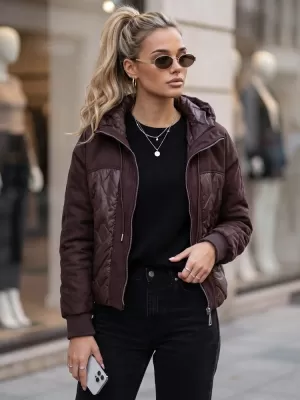 Dámska bunda DSTREET TY6094 BORDOVÁ