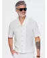 Pánska košeľa OMBRE OM-SHSS-0222 OFF-WHITE