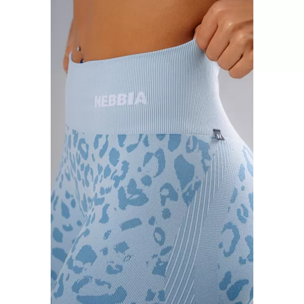  Kompresné push-up šortky s leopardím vzorom NEBBIA PRIMAL 856 BLUE LEOPARD 