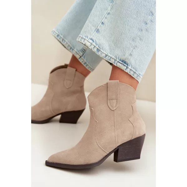 Dámske členkové topánky BOTO 6338 BEIGE 
