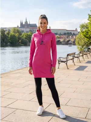 Dámska predĺžená mikina ALTISPORT ALW091419 PURPUROVÁ