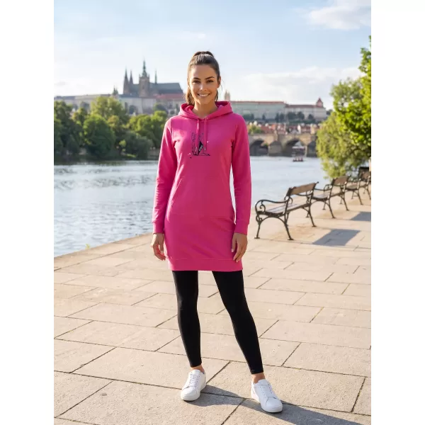  Dámska predĺžená mikina ALTISPORT ALW091419 PURPUROVÁ 
