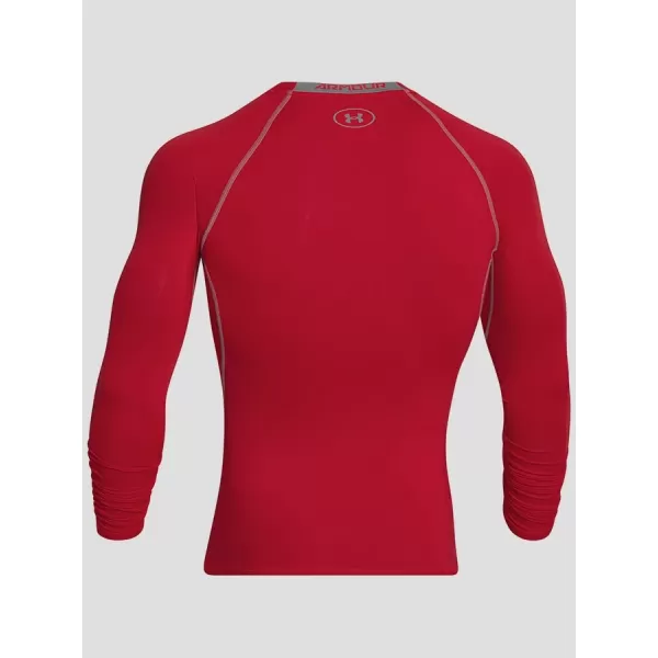  Pánske kompresné tričko UNDER ARMOUR HG LS 1257471-600 ČERVENÁ 
