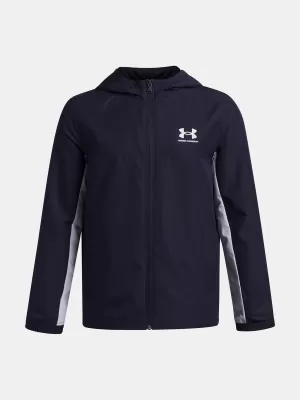 Chlapčenská bunda UNDER ARMOUR UA B RIVAL WVN JACKET 1390154-410 MODRÁ