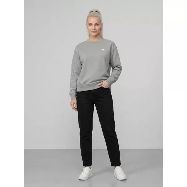  Dámska mikina 4F WMM00TSWSF2534 COLD LIGHT GREY MELANGE 