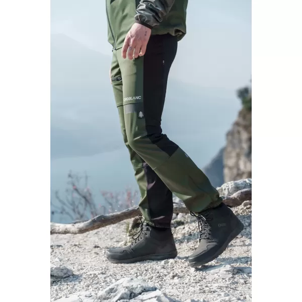  Pánske nepremokavé multi-šport nohavice NORDBLANC RIDGEWALK NBSPM8325 TMAVO ZELENÁ 