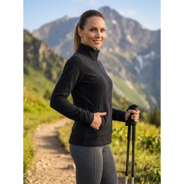  Dámska micro fleece mikina MALFINI FACTOR 853 ČIERNA 