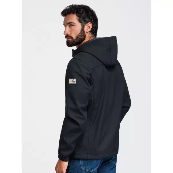  Pánska softshellová bunda OMBRE OM-JANP-0292 BLACK 