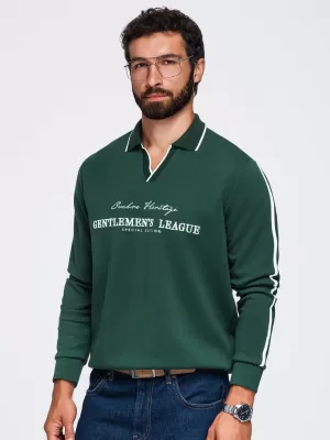 Pánska mikina OMBRE OM-SSNZ-0268 DARK GREEN