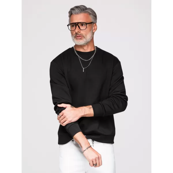  Pánska mikina OMBRE OM-SSNZ-0274 BLACK 