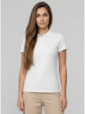 Dámske tričko s golierom 4F WMM00TPTSF0768 WHITE