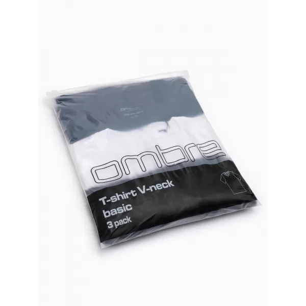  Pánske tričko OMBRE OM-TSBS-0281 BLACK/WHITE/BLUE 