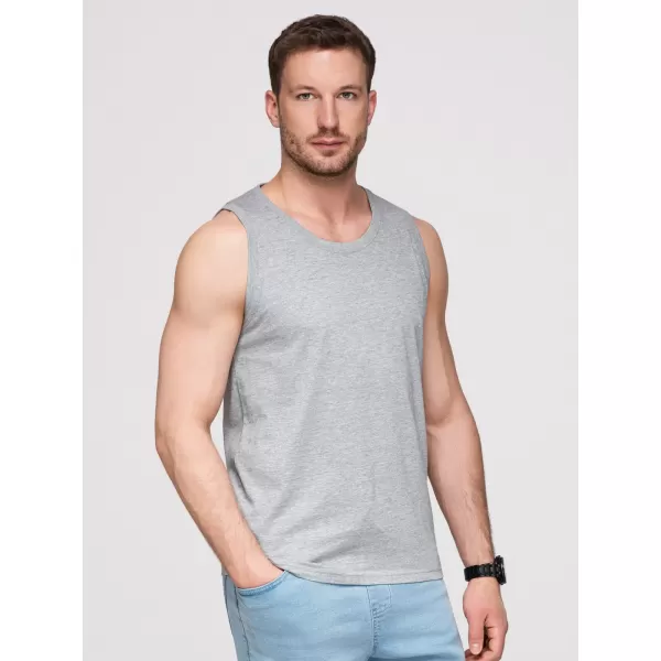  Pánske tielko OMBRE OM-TSBT-0272 GREY MELANGE 